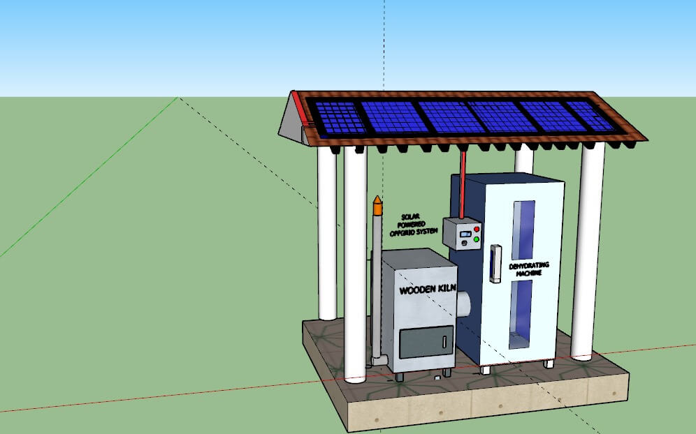Diagram of the solar power drying machine © Uva